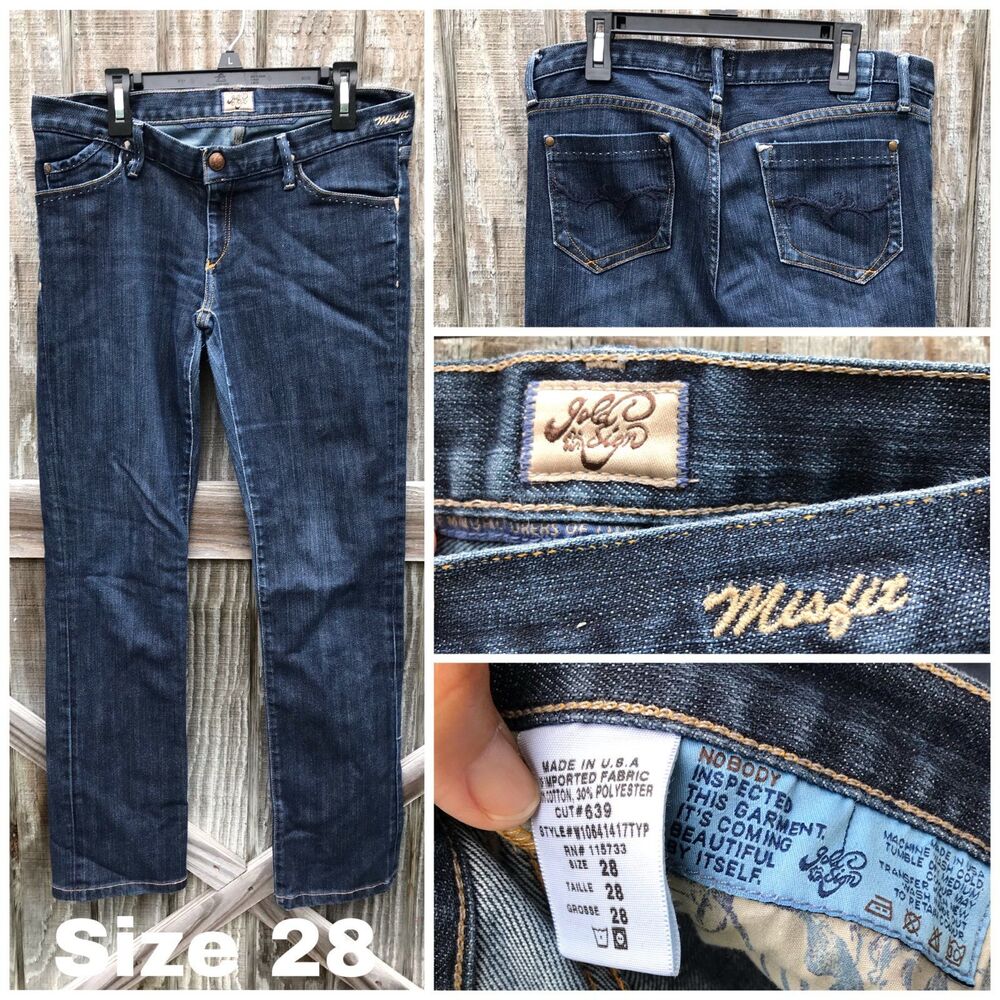 GOLD SIGN MISFIT JEANS SIZE 28